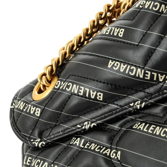 Gucci x Balenciaga The Hacker Project GG Marmont Flap Bag Printed Matelasse Leat - Picture 8 of 9